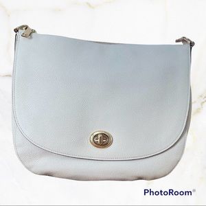 Coach Cream Shoulder Bag with Long Strap Included.